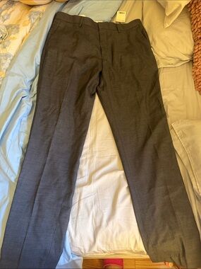 H&M Men's Charcoal Dress Pants - Tailored Straight Leg
